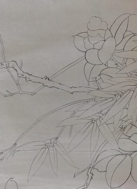 古玩字畫已故國畫大師俞致貞花卉白描圖拍賣,當前價格12000元
