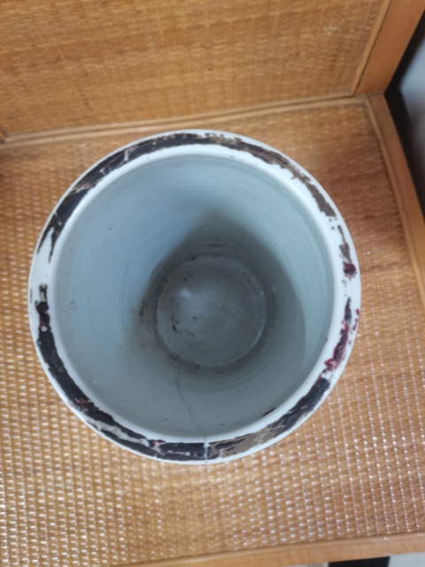 古玩陶瓷粉彩人物故事紋帽筒拍賣，當前價格900元