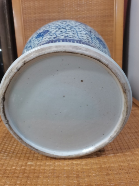 古玩陶瓷嘉道纏枝花卉將軍罐拍賣,當前價格3800元