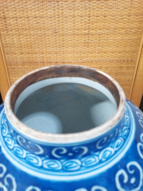 古玩陶瓷嘉道纏枝花卉將軍罐拍賣,當前價格3800元
