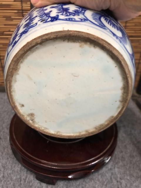 古玩陶瓷青花纏枝花卉囍字紋罐拍賣,當前價格600元