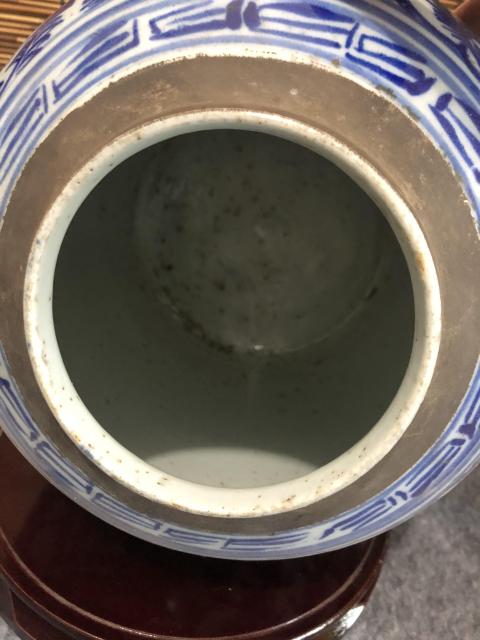 古玩陶瓷青花纏枝花卉囍字紋罐拍賣,當前價格600元