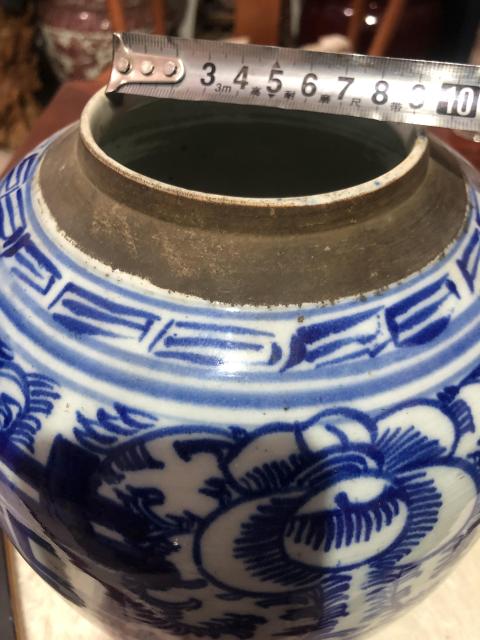 古玩陶瓷青花纏枝花卉囍字紋罐拍賣,當前價格600元