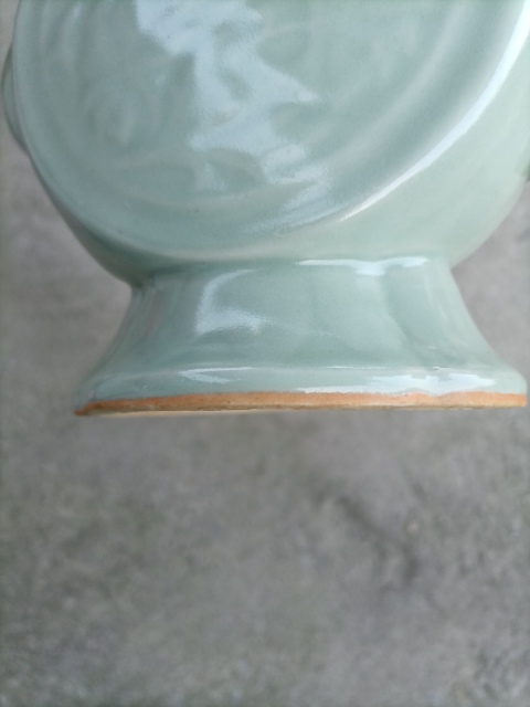 古玩陶瓷冬青釉鳳首扁壺拍賣，當前價格600元