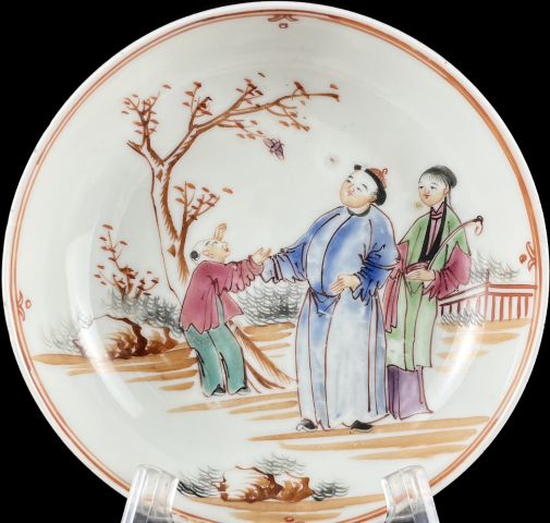 古玩陶瓷清乾隆滿大人粉彩細路人物故事深腹盤拍賣,當前價格3580元