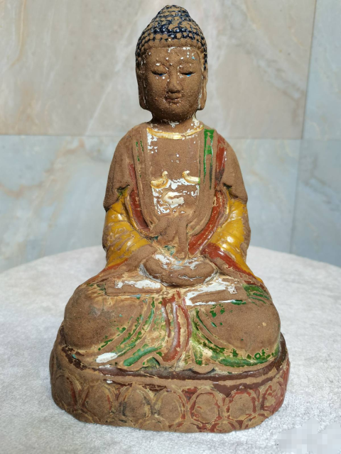 古玩雜項明泥塑佛拍賣,當前價格6000元