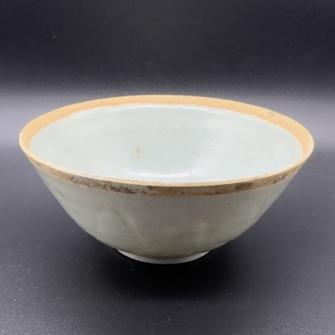 古玩陶瓷南宋湖田影青釉刻劃雙層仰蓮紋面包碗（已保真）拍賣，當前價格6666元