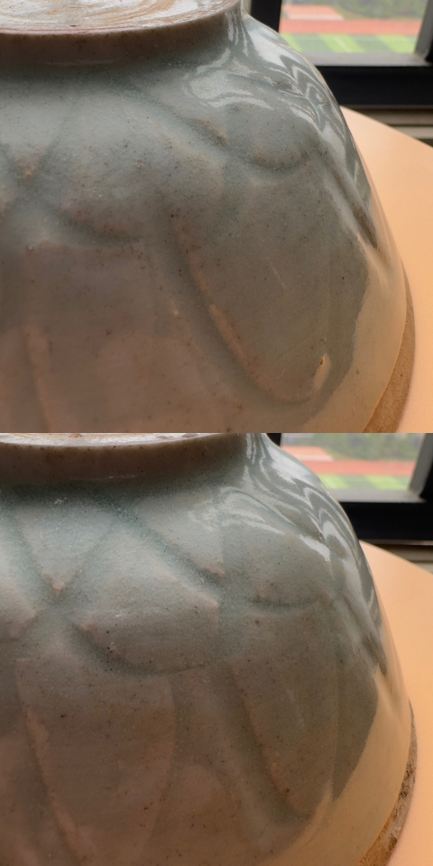 古玩陶瓷南宋湖田影青釉刻劃雙層仰蓮紋面包碗（已保真）拍賣，當前價格6666元