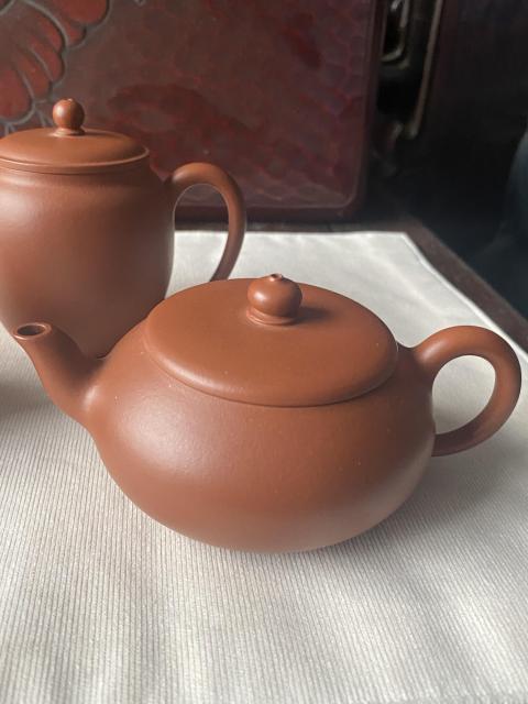 古玩雜項柿圓壺梨式壺各一把拍賣,當前價格1800元
