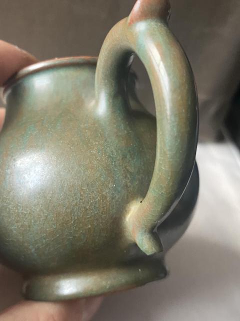 古玩陶瓷高旭軍制款紫砂掛釉執(zhí)壺拍賣，當(dāng)前價格4500元