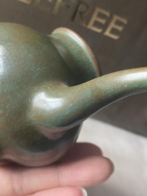 古玩陶瓷高旭軍制款紫砂掛釉執(zhí)壺拍賣，當(dāng)前價格4500元