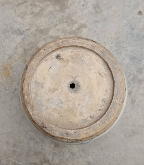 古玩陶瓷清末民國磁州窯青花綠彩花卉紋盆拍賣,當前價格0元