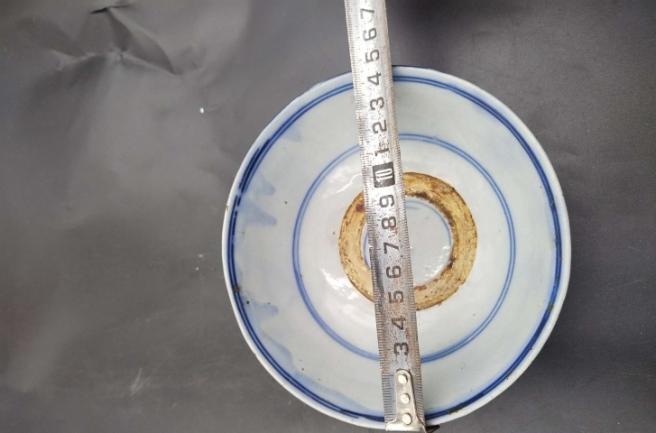 古玩陶瓷清晚.青花花卉紋碗拍賣，當前價格90元