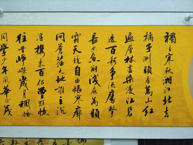 古玩字畫有合影贈禮盒中國硬筆書法協會會員，廣西書法家協會會員真跡書法佳作卷軸裝裱贈送禮盒拍賣，當前價格699元