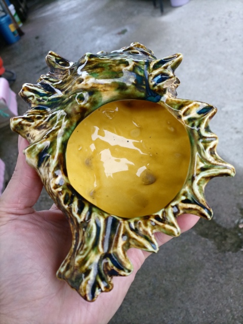 古玩陶瓷出口創匯期像生瓷海螺拍賣，當前價格300元