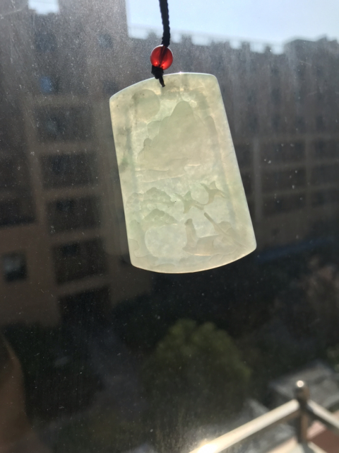 古玩玉器翡翠山水牌拍賣，當前價格800元