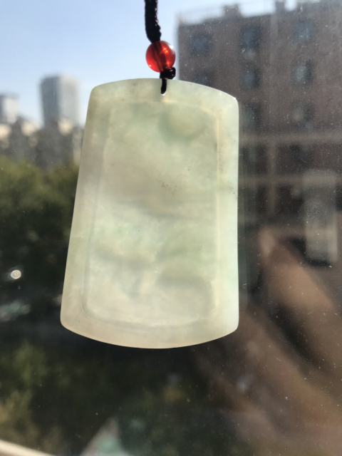 古玩玉器翡翠山水牌拍賣，當前價格800元