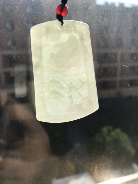 古玩玉器翡翠山水牌拍賣，當前價格800元