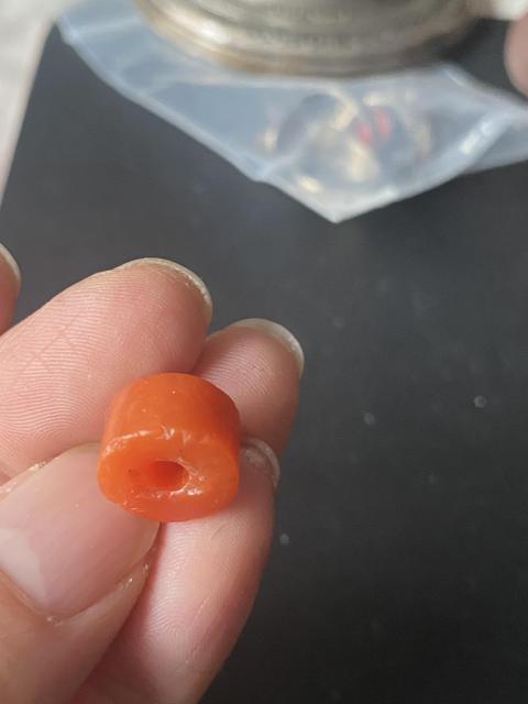 古玩雜項瑪瑙剁珠一顆拍賣,當前價格1300元