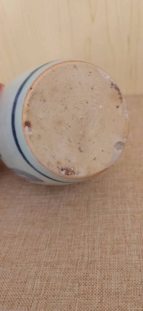 古玩陶瓷明末清初花卉紋青花罐拍賣，當前價格1000元