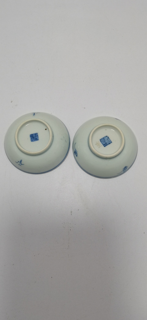 古玩陶瓷清代纏枝花卉紋青花盤拍賣,當前價格1100元