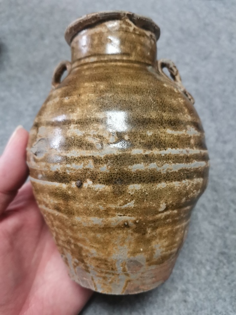 古玩陶瓷【實物保真】宋.醬釉雙系罐拍賣,當前價格3980元
