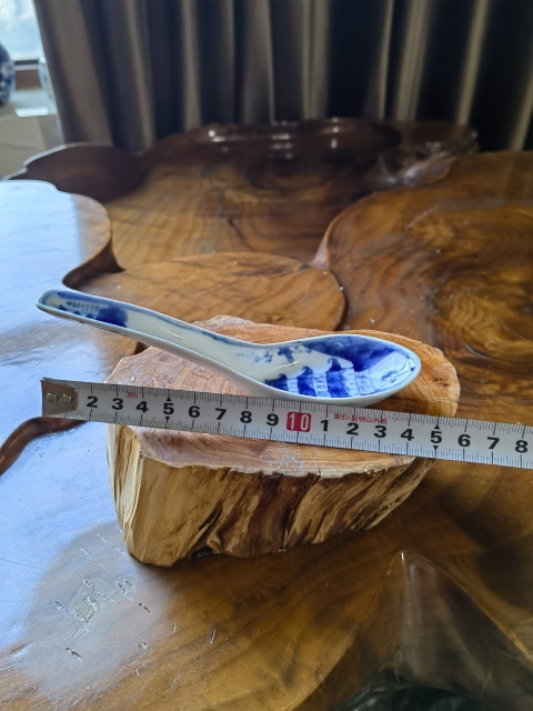 古玩陶瓷青花亭臺樓閣山水人物紋勺拍賣，當前價格178元