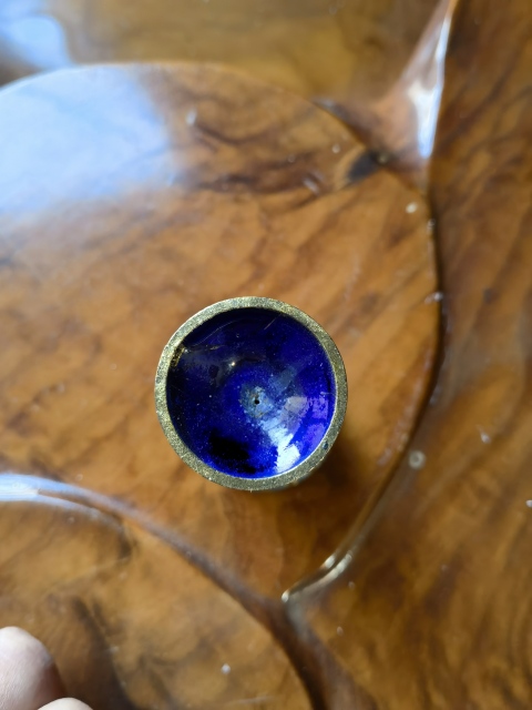 古玩陶瓷景泰藍(lán)掐絲琺瑯彩高足杯拍賣,當(dāng)前價(jià)格128元