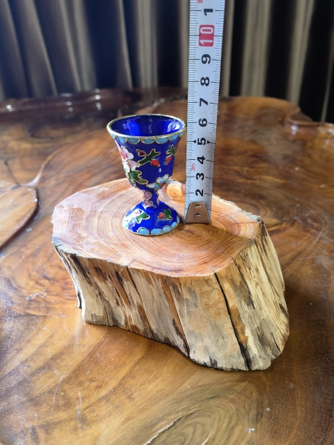 古玩陶瓷景泰藍(lán)掐絲琺瑯彩高足杯拍賣,當(dāng)前價(jià)格128元