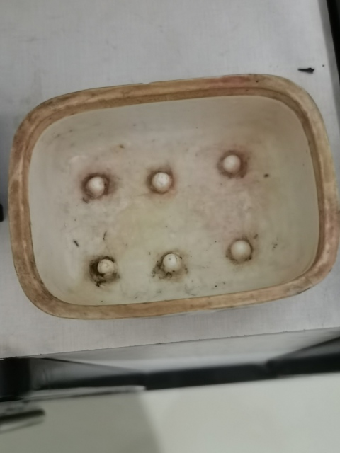 古玩陶瓷民國刷花粉彩肥皂盒拍賣，當前價格266元
