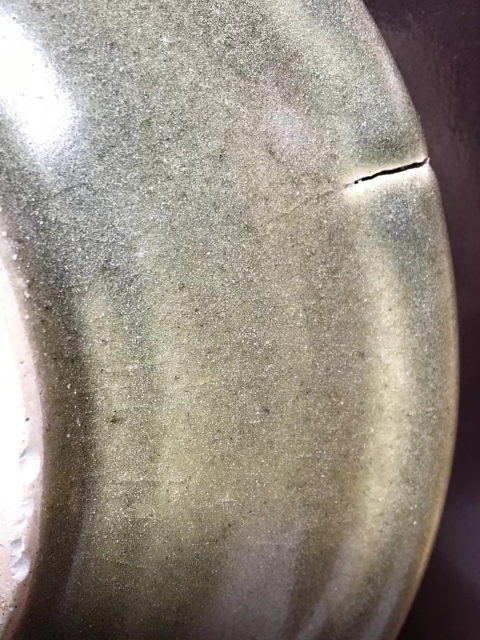 古玩陶瓷明代龍泉窯盤拍賣,當前價格4000元