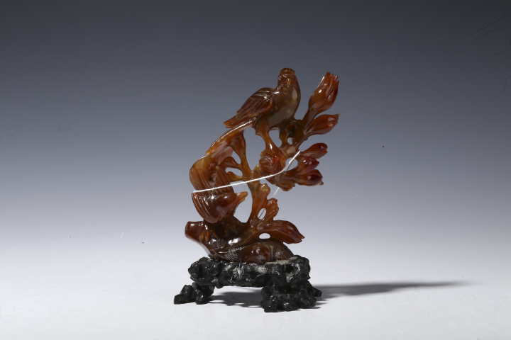古玩玉器喜上眉梢花鳥(niǎo)擺件拍賣(mài),當(dāng)前價(jià)格6508元