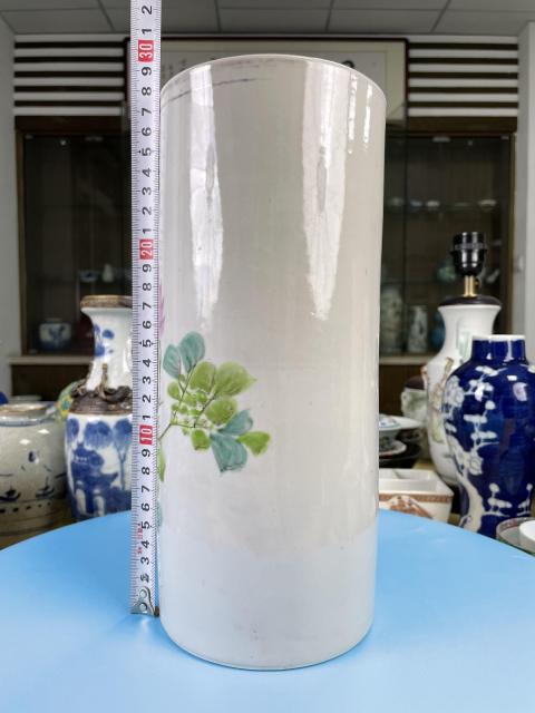 古玩陶瓷民國(guó)精品 名家 粉彩花鳥(niǎo)詩(shī)文帽筒拍賣，當(dāng)前價(jià)格950元