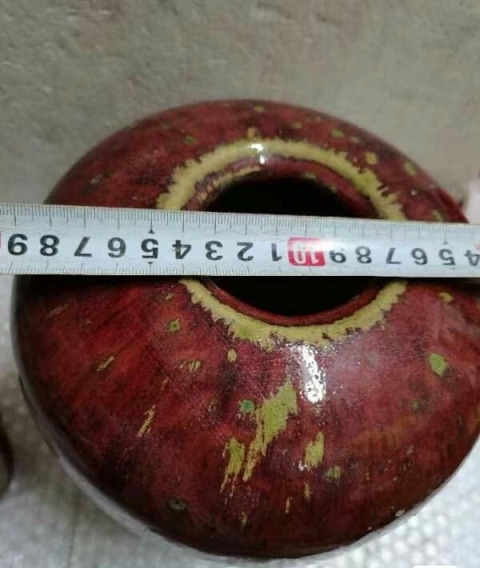 古玩陶瓷石灣窯鈞紅釉蓋罐拍賣,當(dāng)前價(jià)格666元