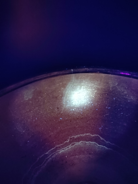 古玩陶瓷特大清晚期藍釉三足缽式香爐拍賣，當前價格2399元
