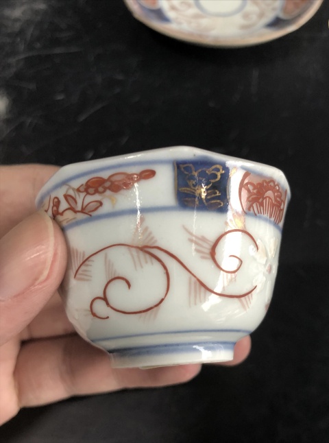 古玩陶瓷青花礬紅描金杯盤(pán)拍賣(mài),當(dāng)前價(jià)格1369元