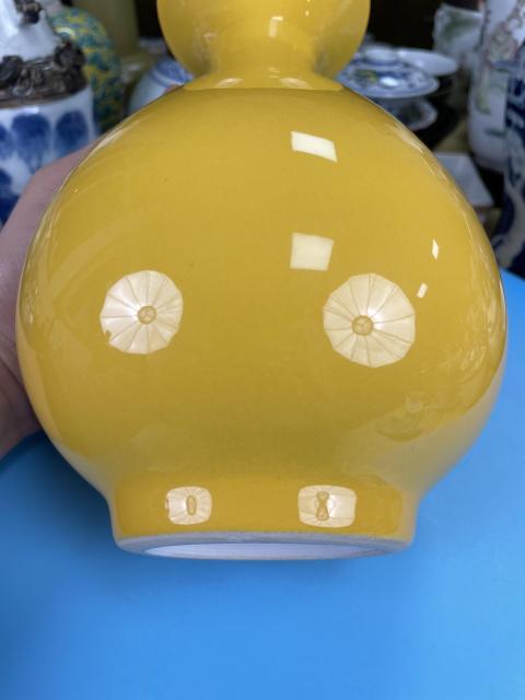 古玩陶瓷黃釉玉壺春瓶拍賣，當前價格3000元