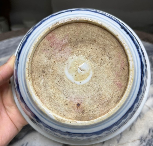 古玩陶瓷【望月樓】清中期青花夔龍紋香爐拍賣,當前價格1500元