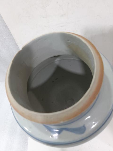 古玩陶瓷清代早期吉語紋青花罐拍賣，當前價格1288元