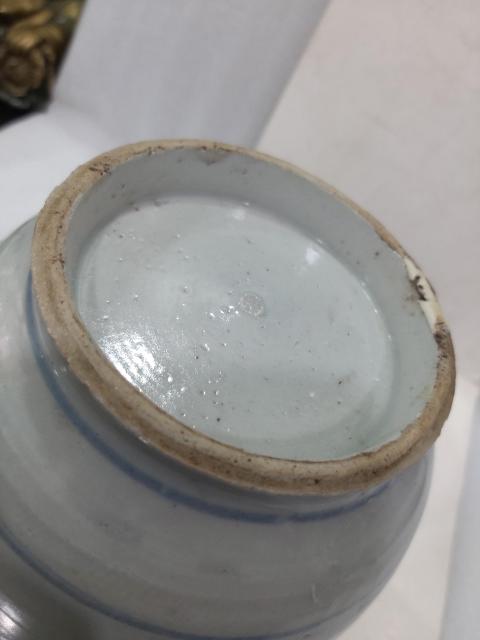 古玩陶瓷清代早期吉語紋青花罐拍賣，當前價格1288元