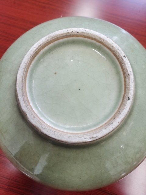 古玩陶瓷清中期?仿龍泉青釉大水洗拍賣，當前價格3000元