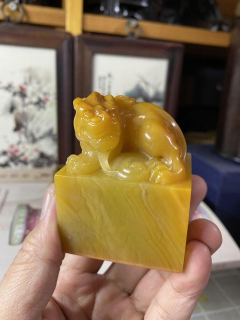 古玩雜項壽山石印章拍賣，當前價格4500元