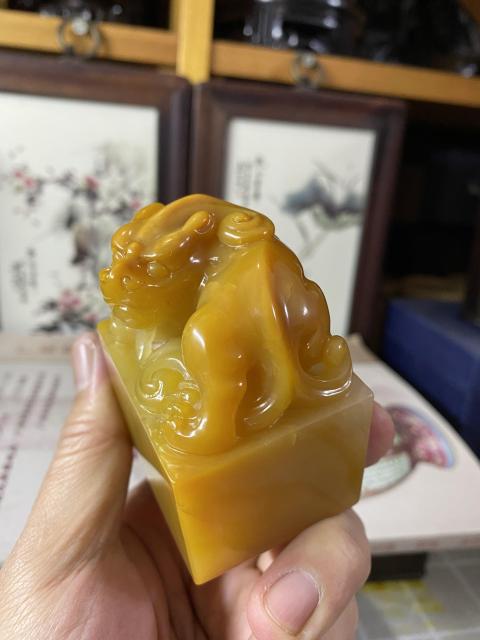 古玩雜項壽山石印章拍賣，當前價格4500元