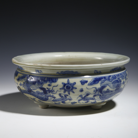 青華 青花 香炉 域鉴古玩】青花香炉（公元1368年-1644年） 鉴定结果_青花香炉