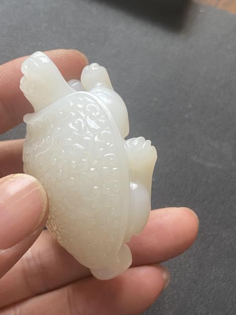 古玩玉器和田籽料龍龜把件拍賣，當前價格33000元