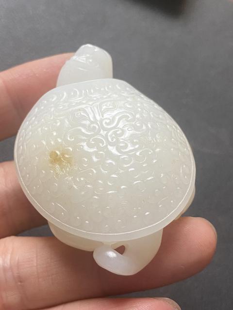 古玩玉器和田籽料龍龜把件拍賣，當前價格33000元