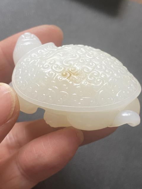 古玩玉器和田籽料龍龜把件拍賣，當前價格33000元