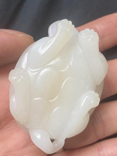 古玩玉器和田籽料龍龜把件拍賣，當前價格33000元
