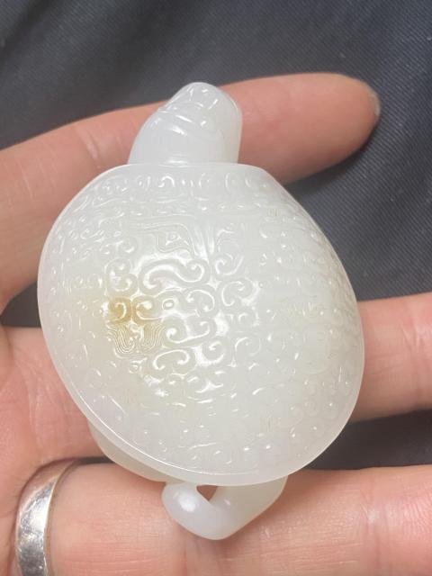 古玩玉器和田籽料龍龜把件拍賣，當前價格33000元