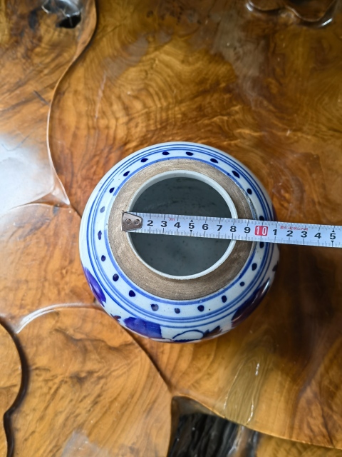 古玩陶瓷清晚期青花花卉紋罐拍賣,當前價格650元